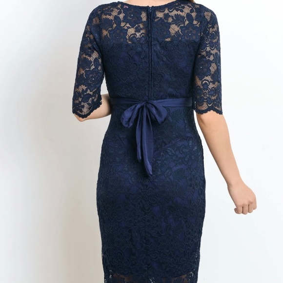 Hello Miz Maternity Lace Dress Navy Size L - Picture 2 of 6
